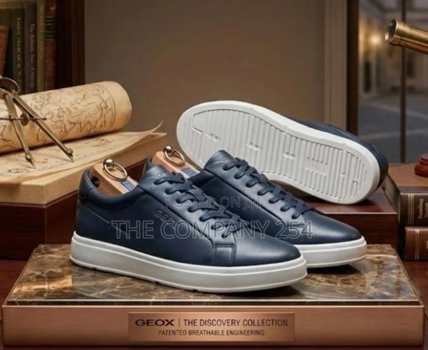 Quality Leather Men Casual Geox Designer Rubber Sole Shoes - thumbnail 4