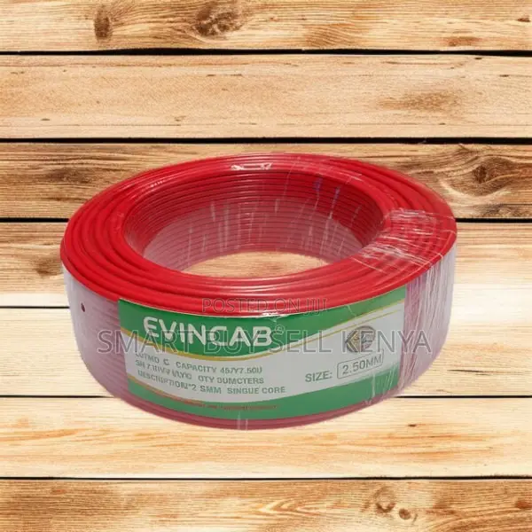 Evin Strong Build Red 2.5mm Single Core Solid Wiring Cable