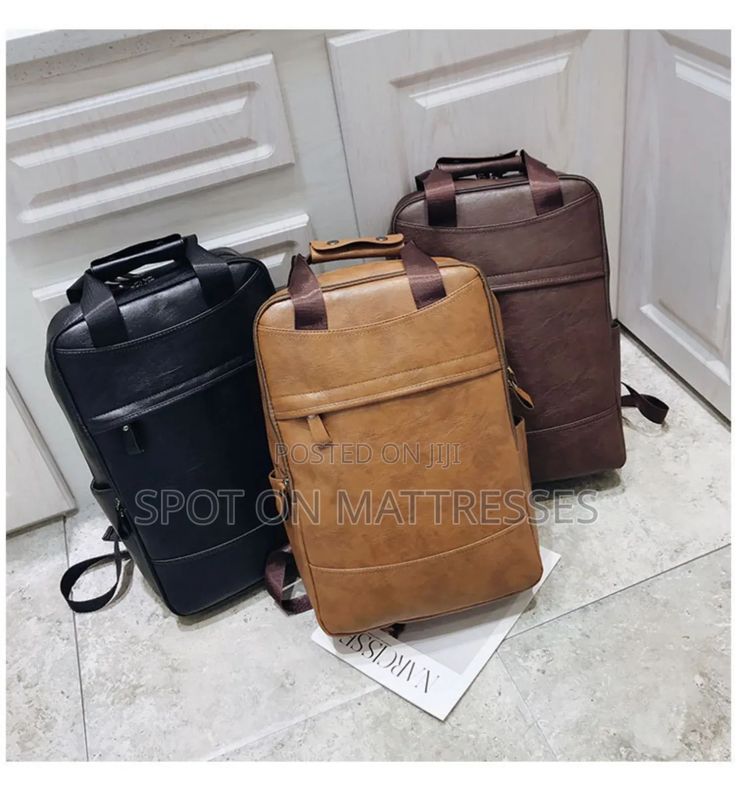 Classic Unisex Backpack. Brown And Black. Delivery Services Available.