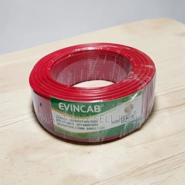 Evin Red 2.5mm Single Core Moisture Resistant Electrical Wiring Cable
