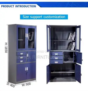 2-door Blue Metallic Filling Safe Cabinet