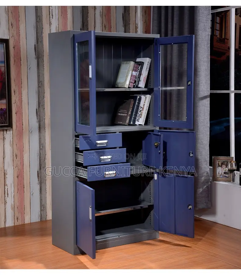 2-door Blue Metallic Filling Safe Cabinet
