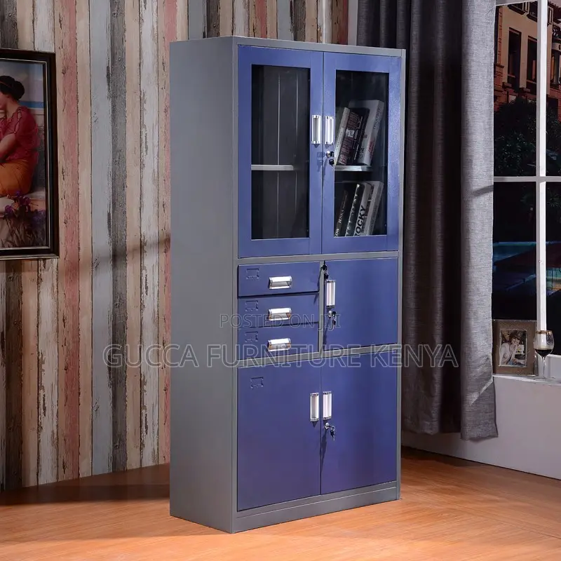 2-door Blue Metallic Filling Safe Cabinet
