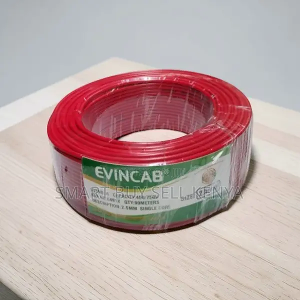 Easy to Strip Evin Red 2.5mm Single Core Electrical Wiring Cable