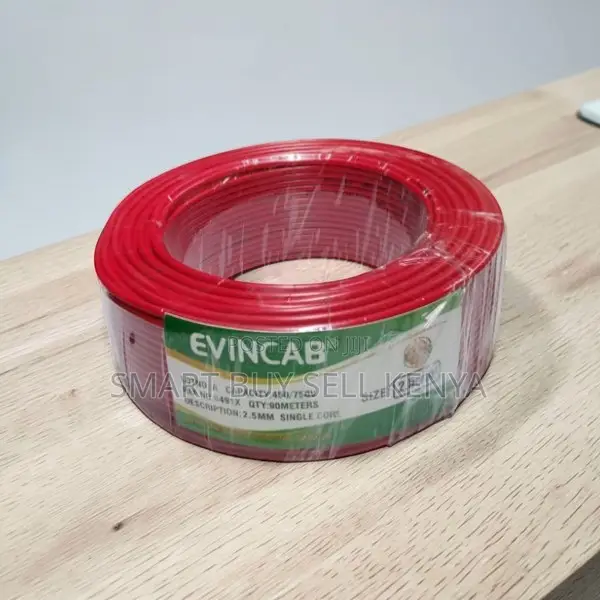Evin Red 2.5mm Single Core Indoor Domestic Electrical Use Wiring Cable