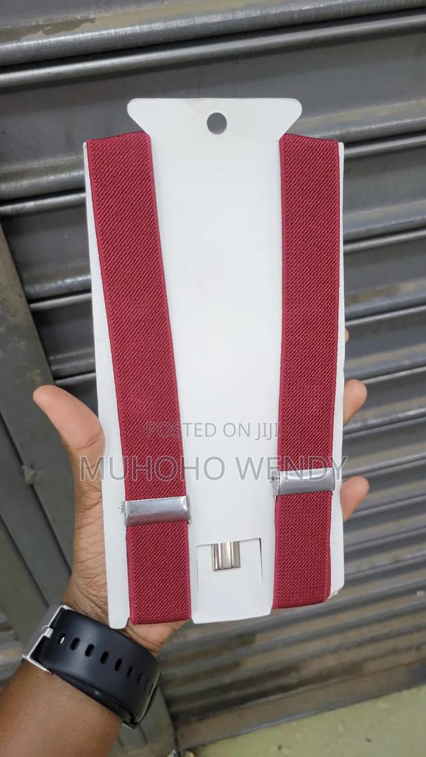Maroon Suspenders and Bow Tie - thumbnail 4