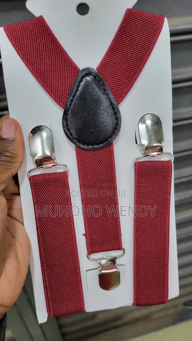 Maroon Suspenders and Bow Tie - thumbnail 5