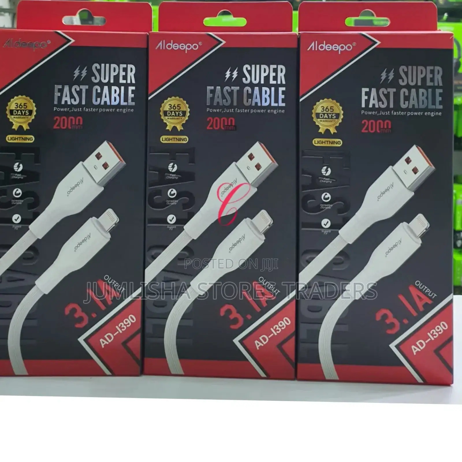;* Aldeepo Ad-I390 3.1a *2m iPhone/Lightning Usb* Super Fast Cables