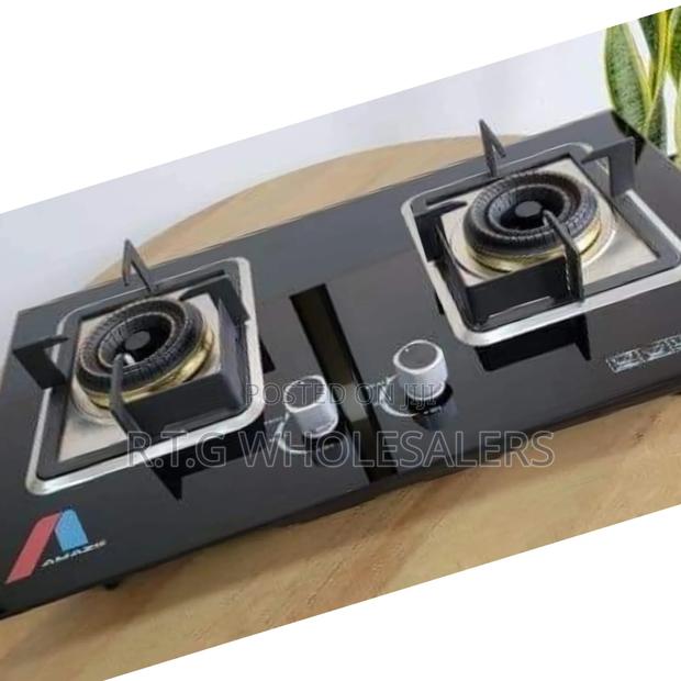 Amaze Double Gas Burner Hob – Tempered Glass, Easy Clean