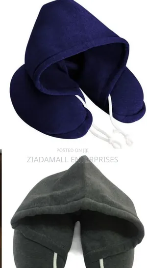 Microfiber Travel Neck Pillow Case With Built-in Hoodie for Cozy Comf