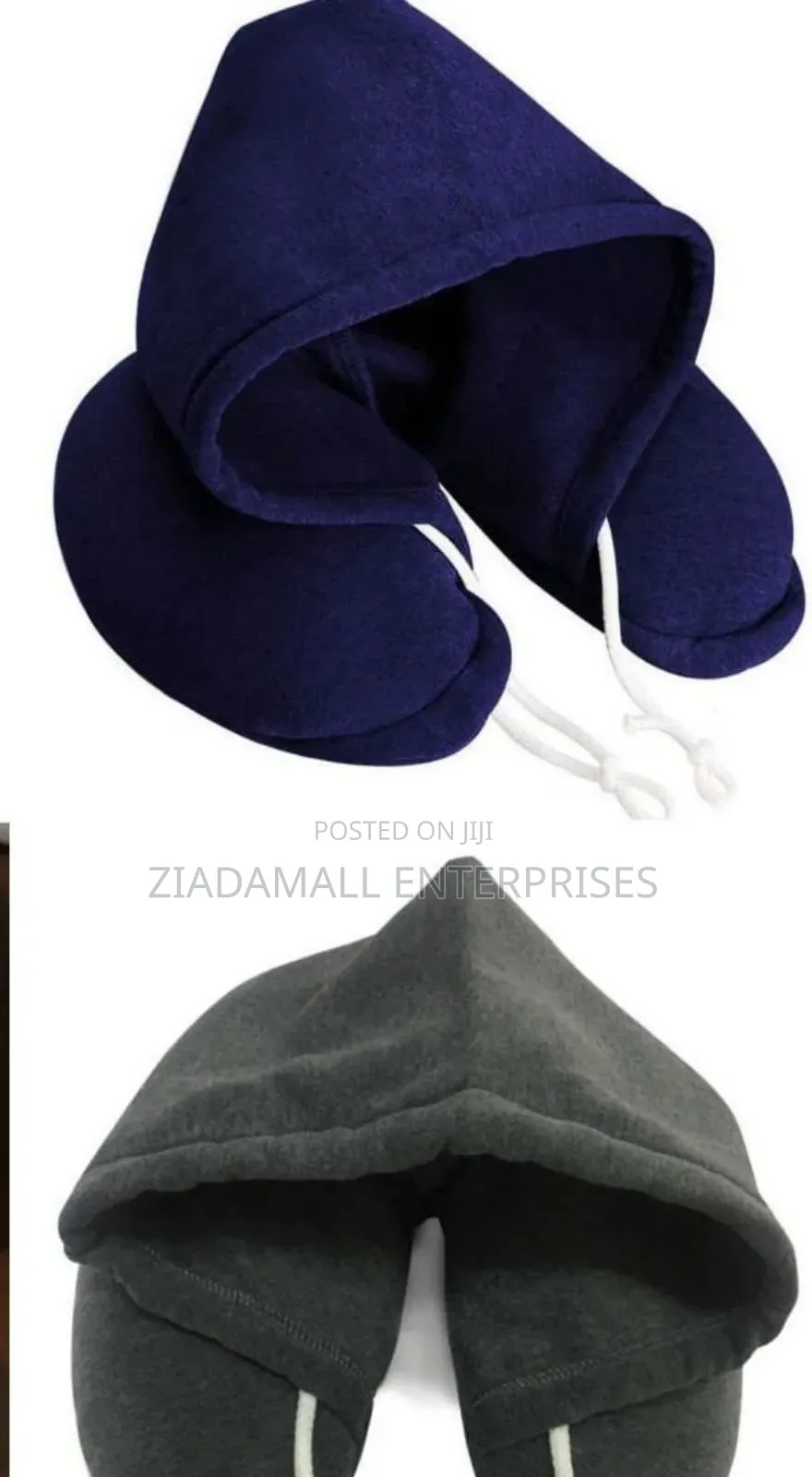 Microfiber Travel Neck Pillow Case With Built-in Hoodie for Cozy Comf