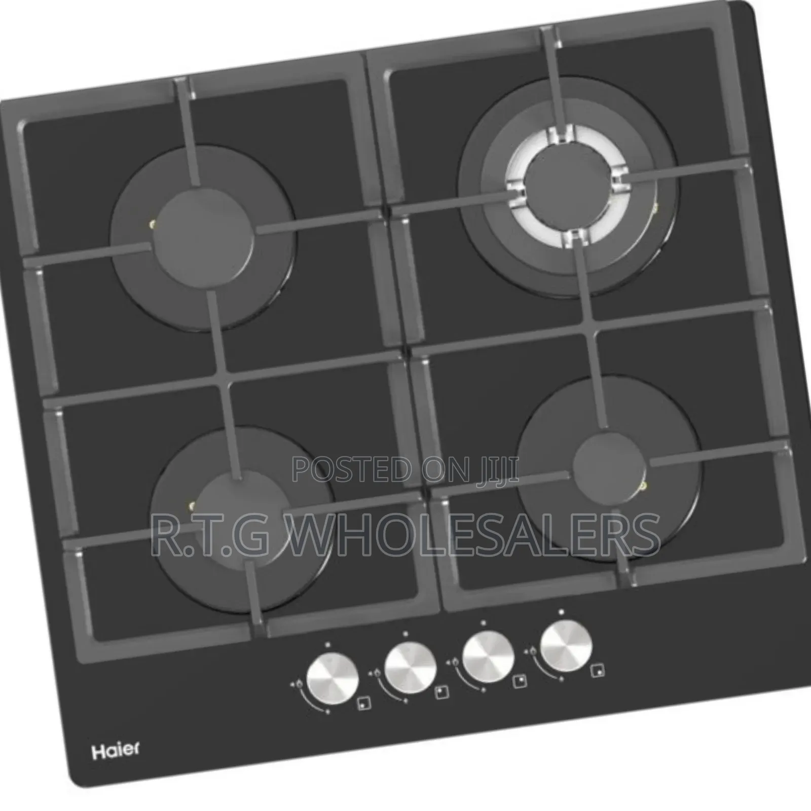 Haier Hob‐S460fbt 4‐Burner Gas Hob With Black Tempered Glass