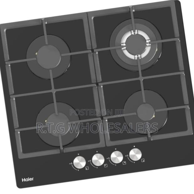 Haier Hob‐S460fbt 4‐Burner Gas Hob With Black Tempered Glass