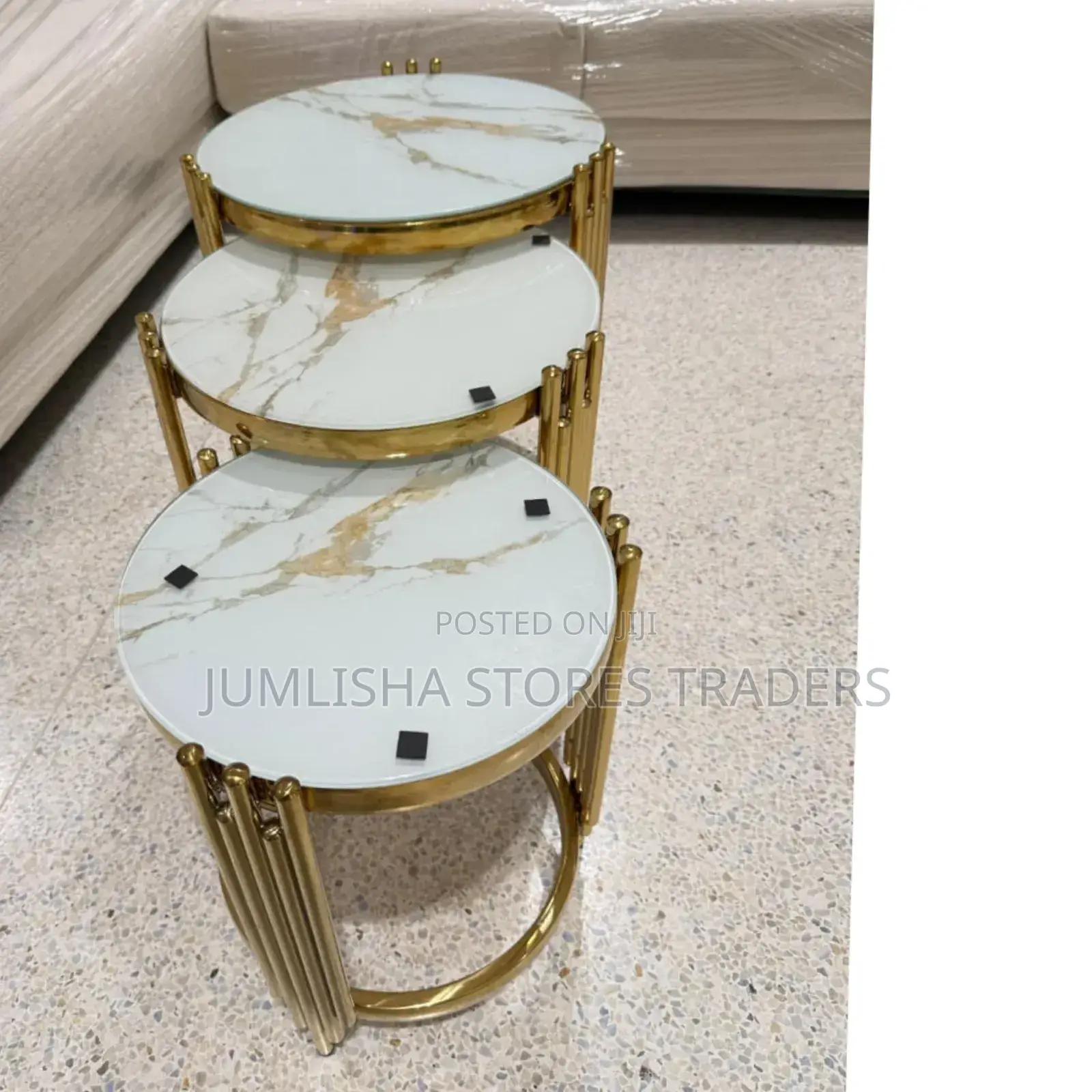 3 in 1 Executive Pure Marble Table