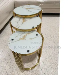 3 in 1 Executive Pure Marble Table