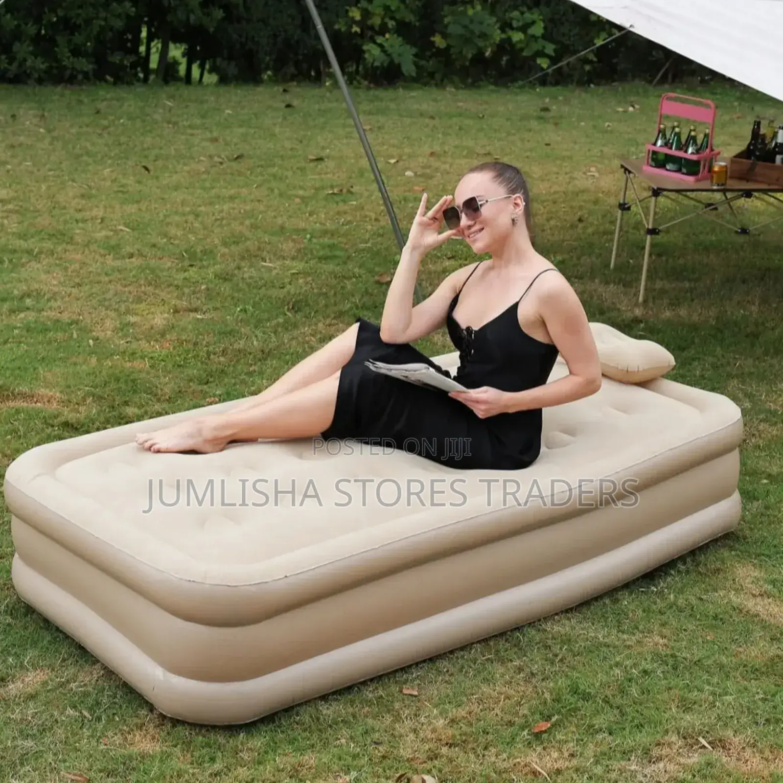 Self Inflating Air Bed With Built in Pump 1 Pillow
