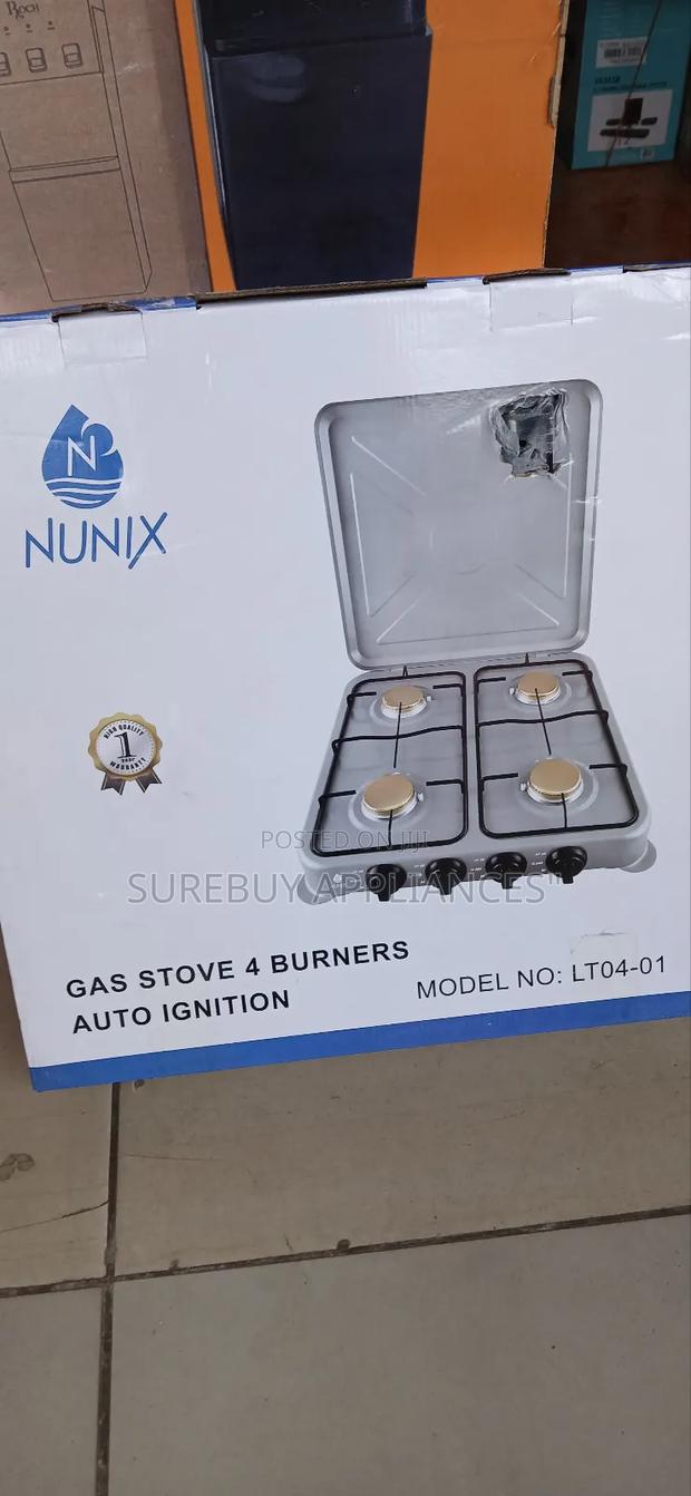 Nunix 4 Burner Gas Table Top Cooker – Stainless Steel