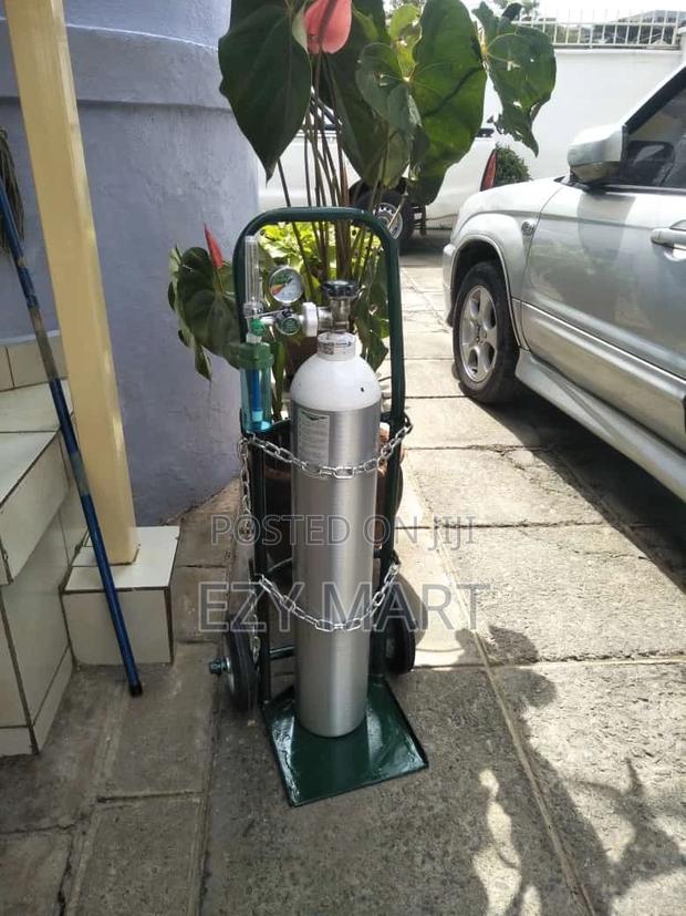 Oxygen Cylinder With Trolley- 8.5kg With Regulator and Flow Meter - main view