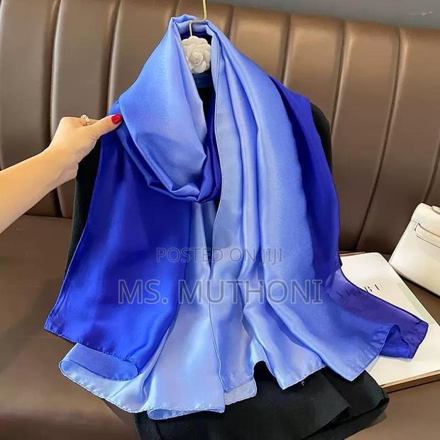 Luxurious, Gradient Silk Scarf or Shawl - main view