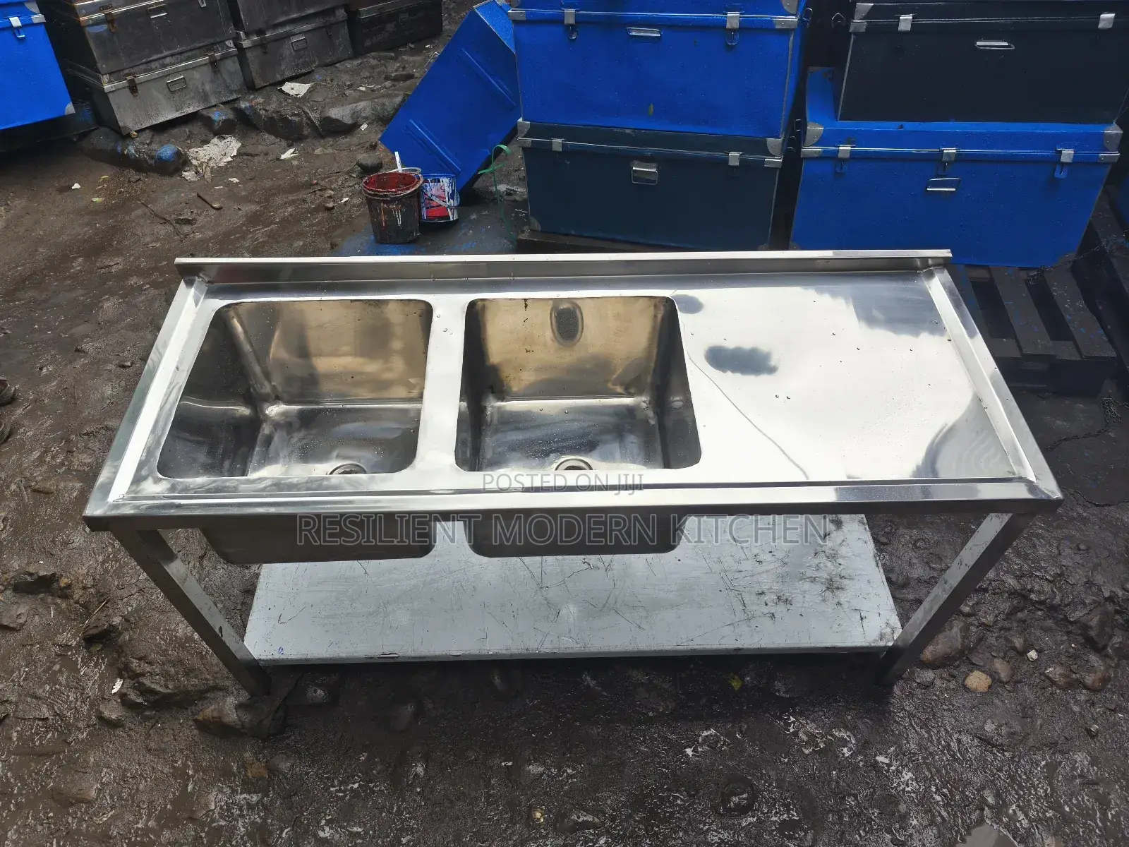 Commercial Stainless Steel Double Sink