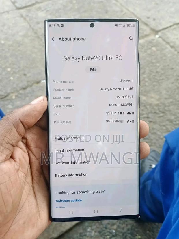 Samsung Galaxy Note 20 Ultra 5G 128 GB Black - main view