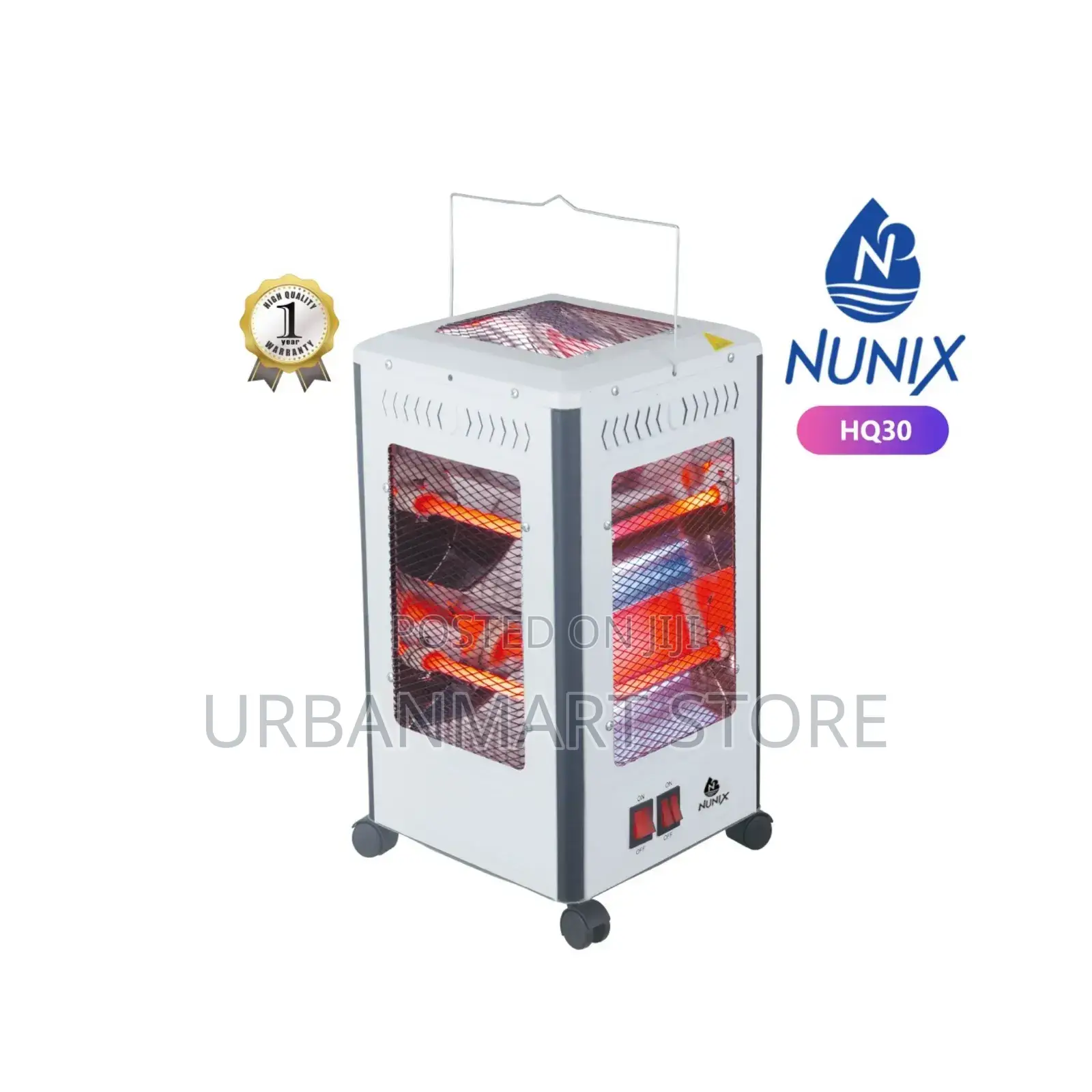 5-Sided Quartz Room Heater 2000w With Wheels
