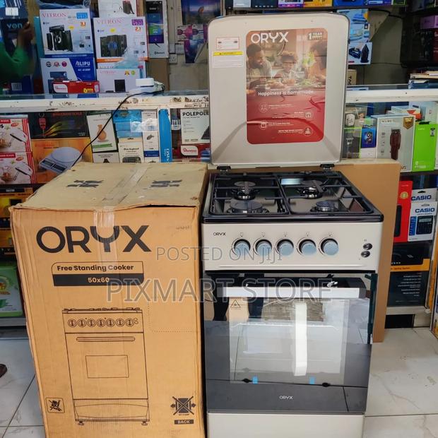 Mika Oryx 50×60cm Standing Cooker — 4 Gas Burners + Oven