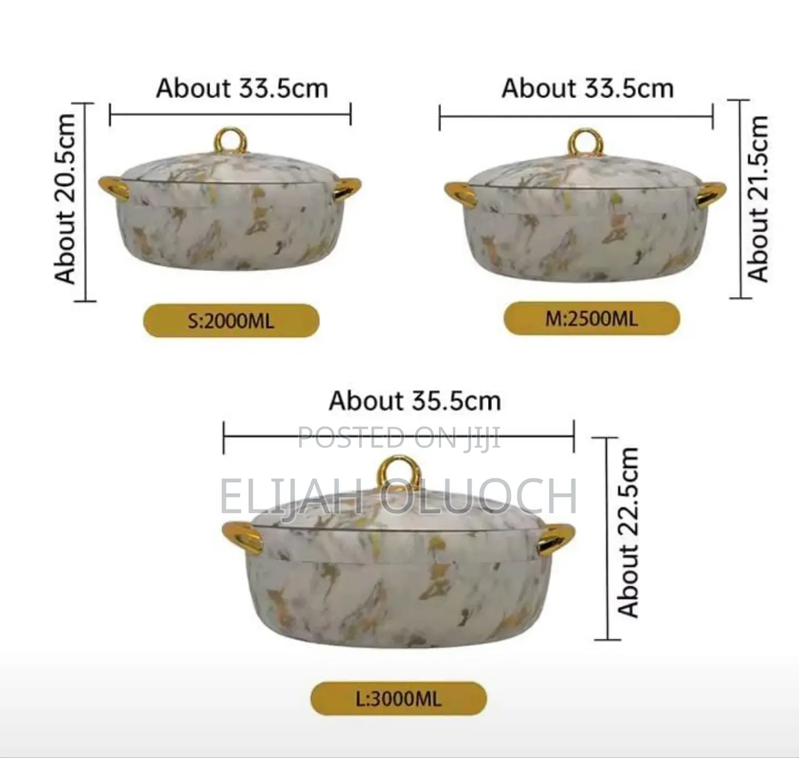 Nordic Insulated Hotpots Marble Effect