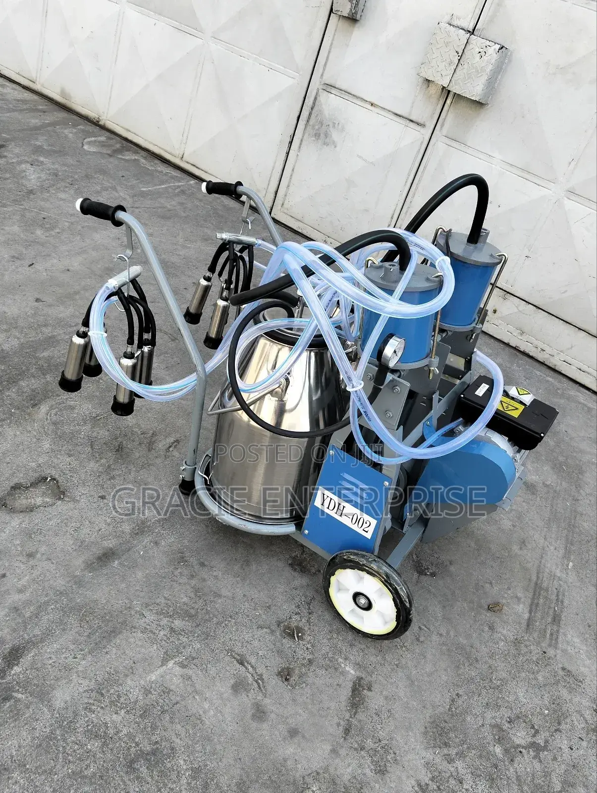Stainless Steel Double Bucket Milking Machine