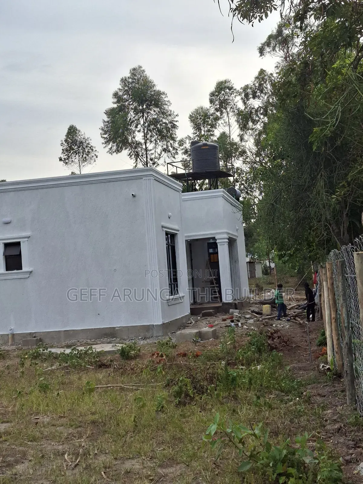 Construction of Modern Hidden Roofing 3 Bedroom House