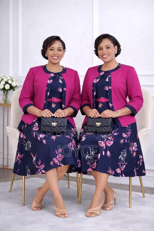 2 Pc Circular Flowered Dress and Coat - thumbnail 4