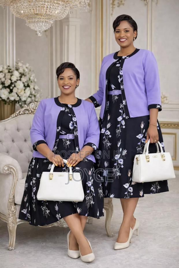 2 Pc Circular Flowered Dress and Coat - thumbnail 6