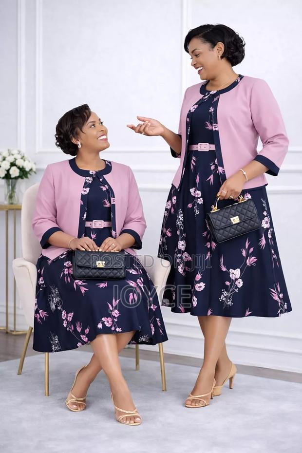 2 Pc Circular Flowered Dress and Coat - thumbnail 7