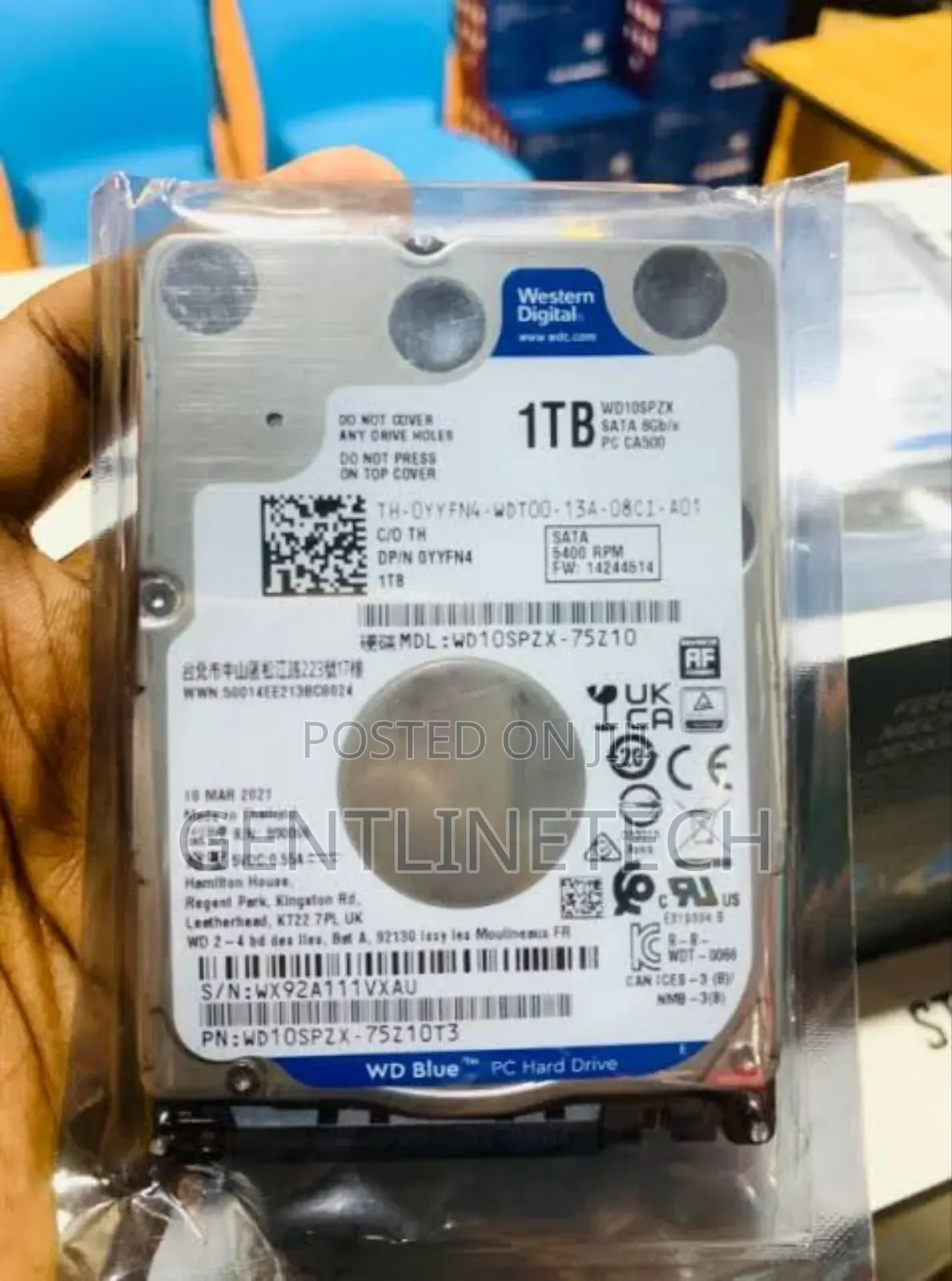 1tb Wd Internal Laptop Harddisk Drive