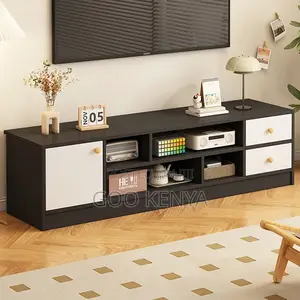 Home Tv Cabinet; Tv Stand With Cabinets And Open Display Shelving