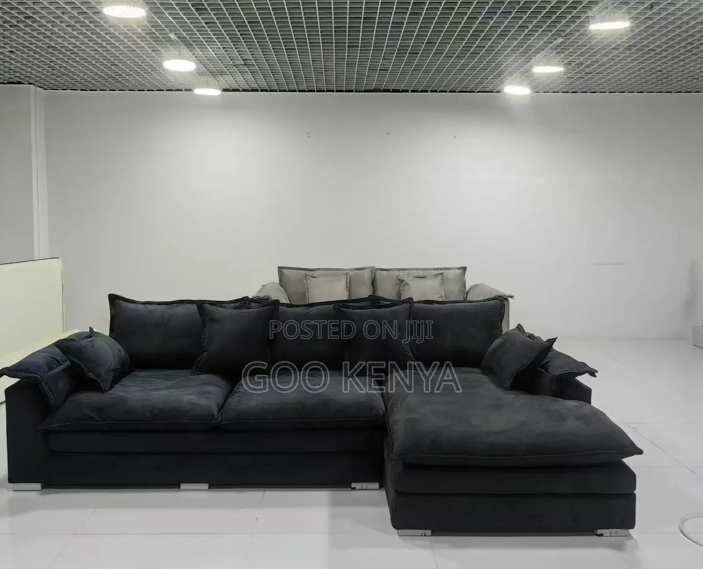 Home Sofa; L-shaped Sofa With Durable Fabric And Deep Seating