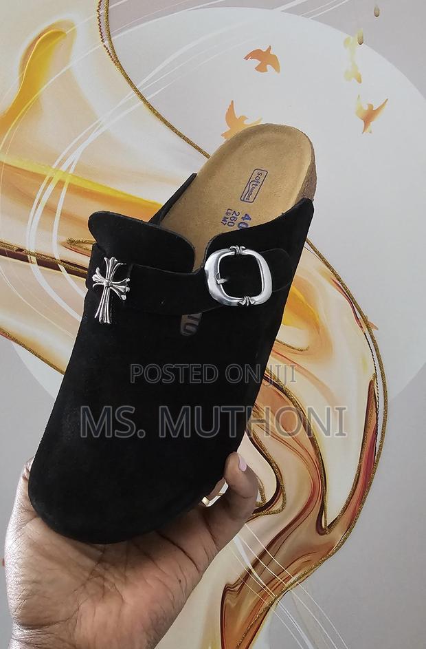 Chrome Hearts X Birkenstock Boston Clogs in Black Suede Size 39-46