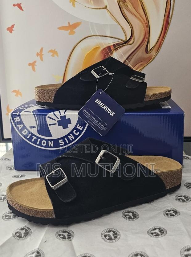 Birkenstock Zürich Sandals in Black Suede Leather Size 39-46 - thumbnail 2