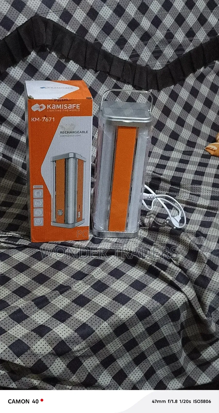 *Kamisafe Rechargeable Lamp* Adjustable Brightness