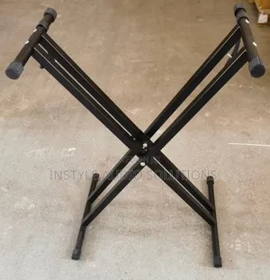 Double Deck Metallic Heavy Gauge Keyboard Stand