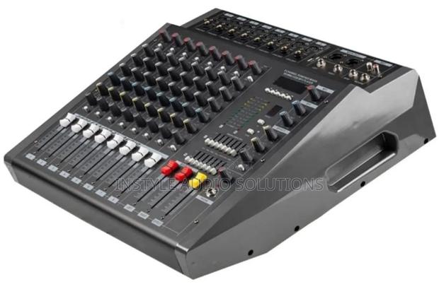 8 Channels Max Professional Powered Mixer Usb/Bt 1000 Watts Output