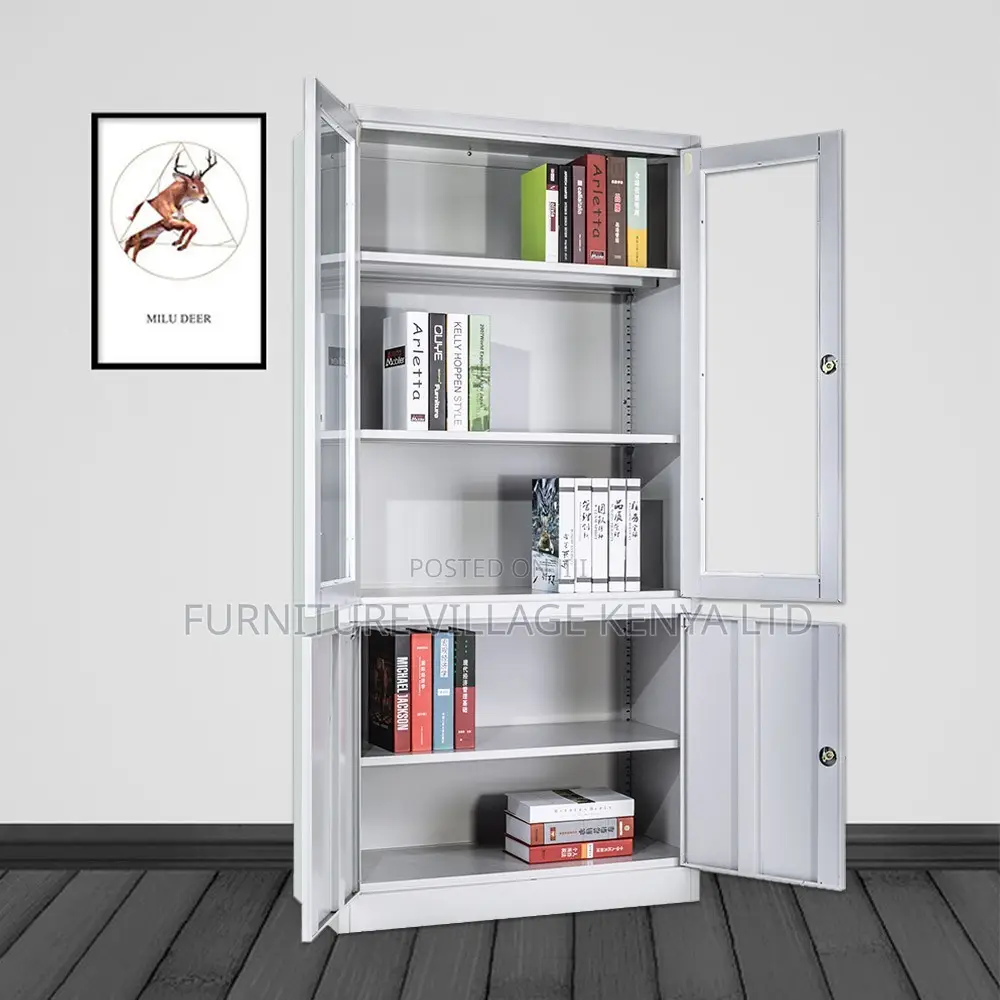 Office Cabinet; Modern White Steel Filing Cabinets With Glass Doors