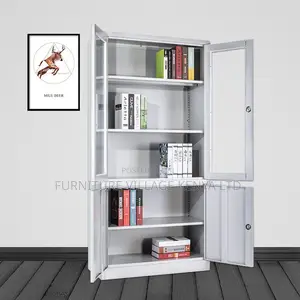 Office Cabinet; Modern White Steel Filing Cabinets With Glass Doors