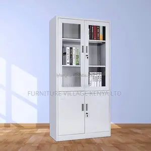 Office Cabinet; Modern White Steel Filing Cabinets With Glass Doors