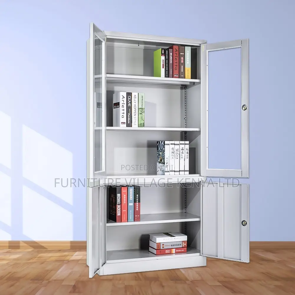 Office Cabinet; Modern White Steel Filing Cabinets With Glass Doors