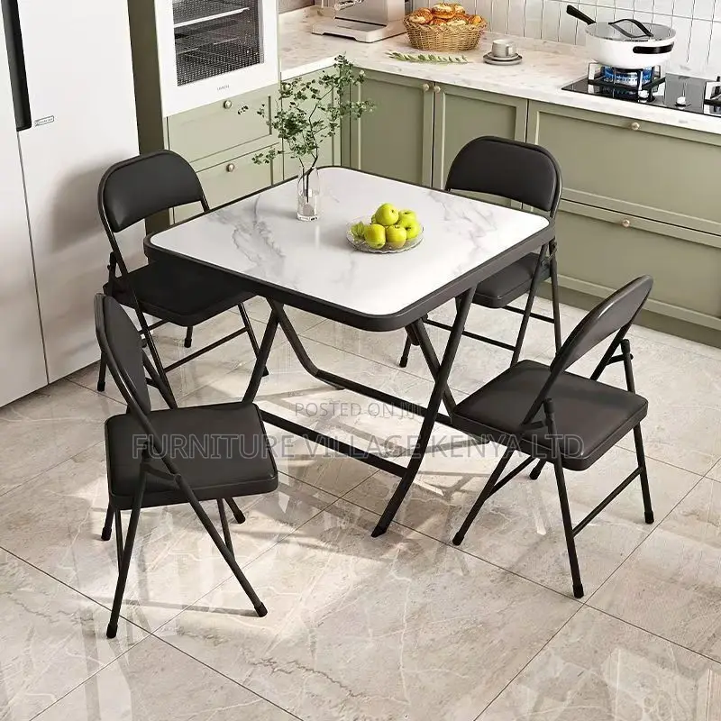 Office Chair; Padded Black Foldable Study Chair
