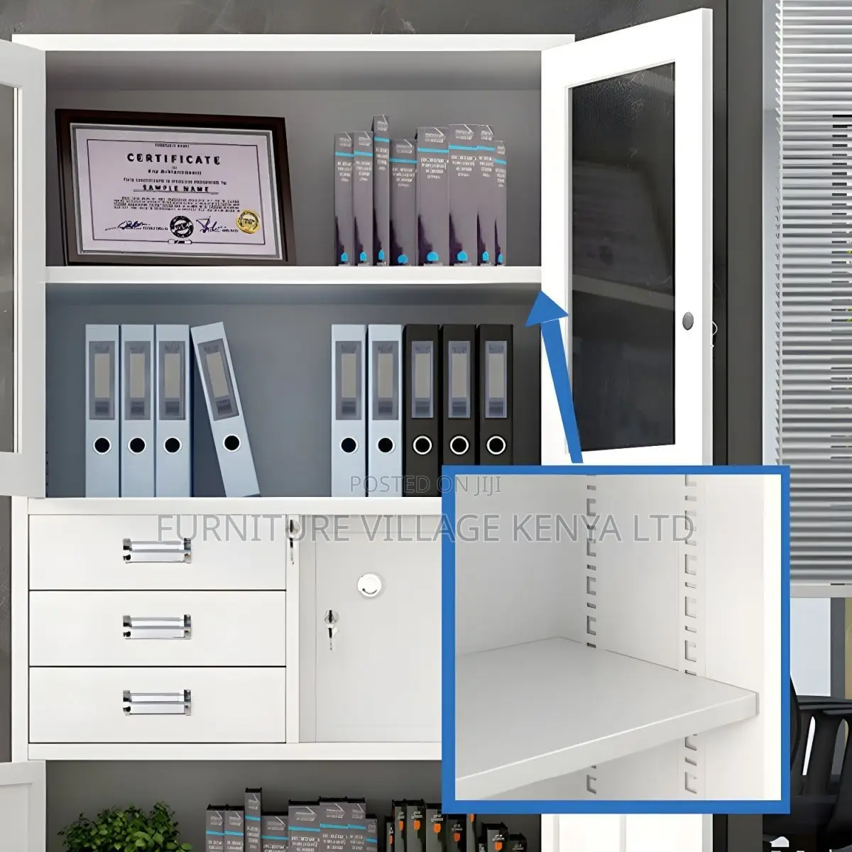 Office Cabinet; 2-door Metallic Office Cabinet