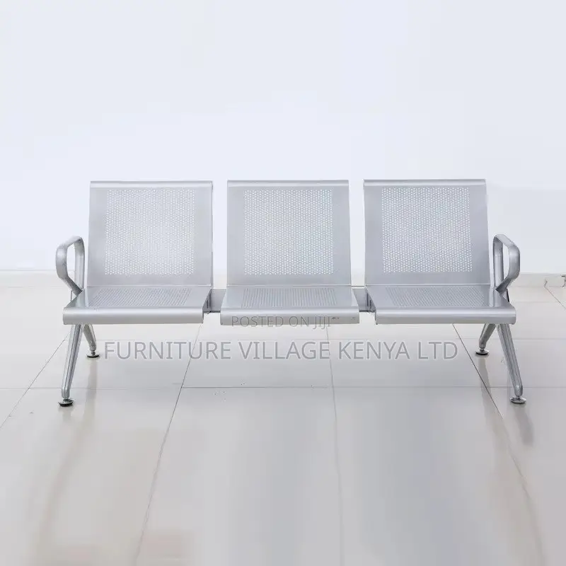 Office Chair; 3-seater Metal Waiting Bench