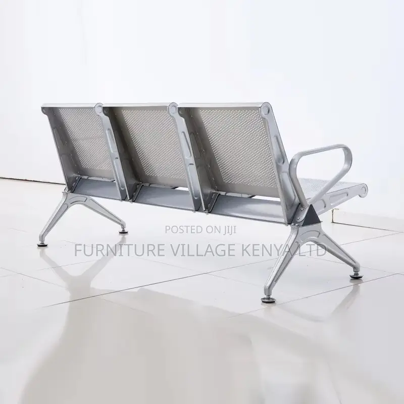 Office Chair; 3-seater Metal Waiting Bench
