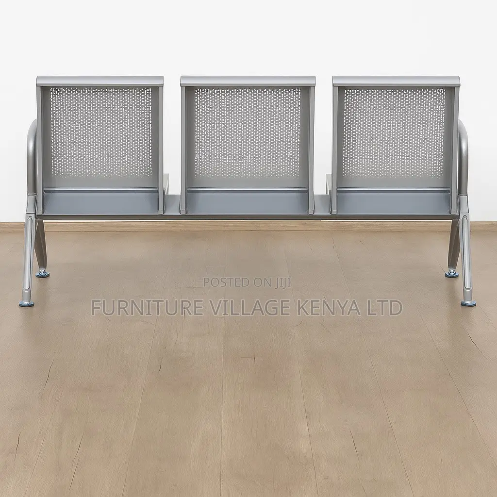 Office Chair; 3-seater Metal Waiting Bench